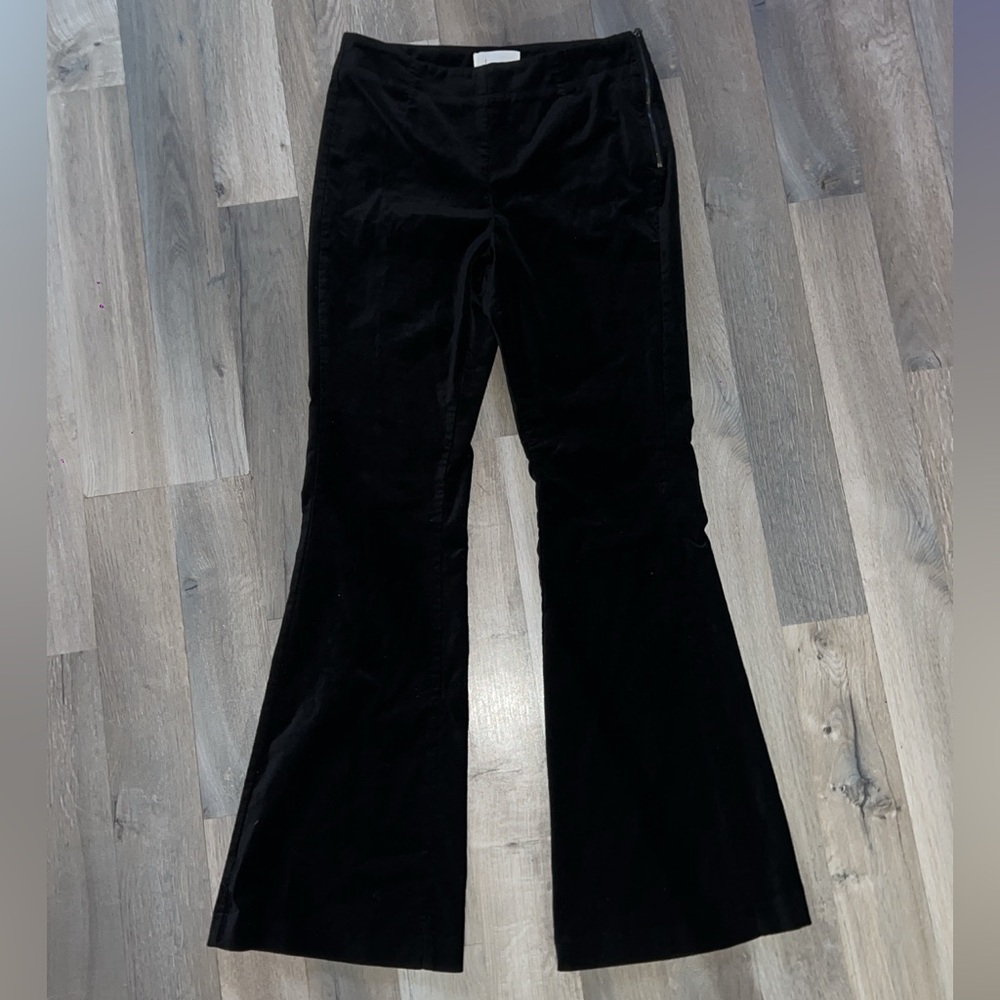 Anthropologie Velvet Mini Flare Pants